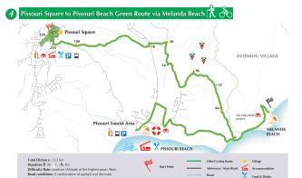 Pissouri Square to Beach Green via Melanda Beach 