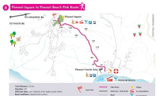 Pissouri Square to Beach pink