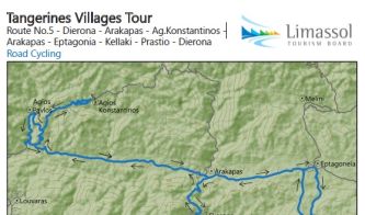 Tangerine Villages Tour Route No.5 - Dierona - Arakapas - Ag.Konstantinos - Arakapas - Eptagonia - Kellaki - Prastio - Dierona Road Cycling