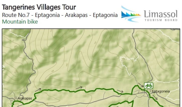 Tangerine Villages Tour Route No.7 - Eptagonia - Arakapas - Eptagonia Mountain bike