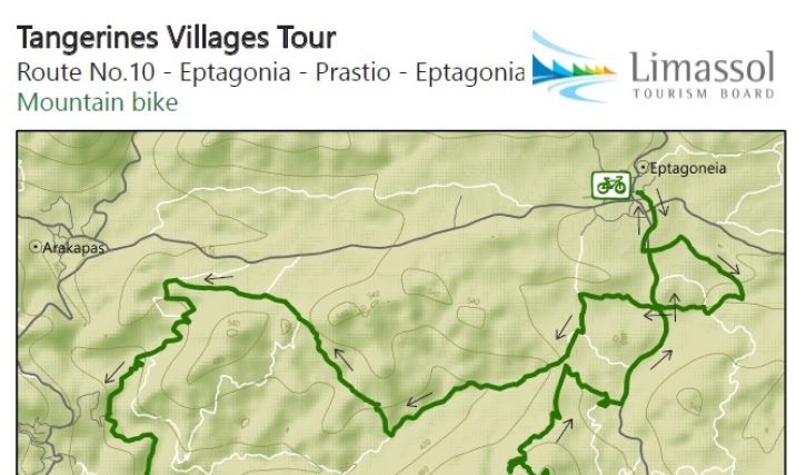 Tangerine Villages Tour Route No.10 - Eptagonia - Prastio - Eptagonia Mountain bike